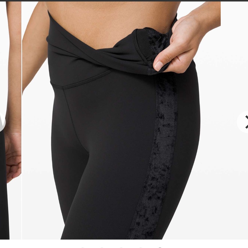 Lululemon align super high rise special edition crushed  velvet black 28”